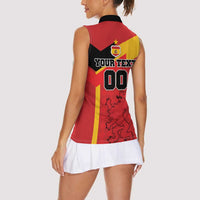 Custom Spain Football Women Sleeveless Polo Shirt La Roja Go Champion - Wonder Print Shop