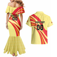 Custom Spain Football Couples Matching Mermaid Dress and Hawaiian Shirt Sport Style - Wonder Print Shop