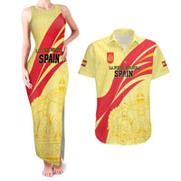 Custom Spain Football Couples Matching Tank Maxi Dress and Hawaiian Shirt Sport Style - Wonder Print Shop