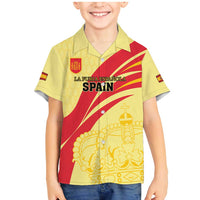 Custom Spain Football Family Matching Mermaid Dress and Hawaiian Shirt Sport Style - Wonder Print Shop