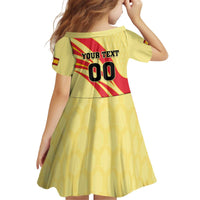 Custom Spain Football Family Matching Off Shoulder Short Dress and Hawaiian Shirt Sport Style - Wonder Print Shop