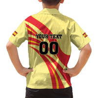 Custom Spain Football Family Matching Short Sleeve Bodycon Dress and Hawaiian Shirt Sport Style - Wonder Print Shop