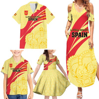 Custom Spain Football Family Matching Summer Maxi Dress and Hawaiian Shirt Sport Style - Wonder Print Shop
