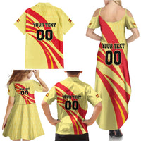 Custom Spain Football Family Matching Summer Maxi Dress and Hawaiian Shirt Sport Style - Wonder Print Shop