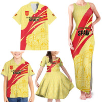 Custom Spain Football Family Matching Tank Maxi Dress and Hawaiian Shirt Sport Style - Wonder Print Shop