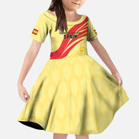 Custom Spain Football Kid Short Sleeve Dress Sport Style - Wonder Print Shop