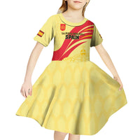 Custom Spain Football Kid Short Sleeve Dress Sport Style - Wonder Print Shop