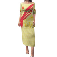 Custom Spain Football Puletasi Sport Style - Wonder Print Shop