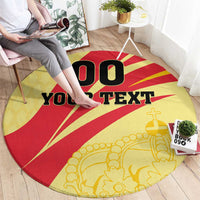 Custom Spain Football Round Carpet Sport Style