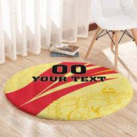 Custom Spain Football Round Carpet Sport Style