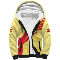 Custom Spain Football Sherpa Hoodie Sport Style - Wonder Print Shop