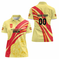 Custom Spain Football Women Polo Shirt Sport Style - Wonder Print Shop