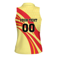Custom Spain Football Women Sleeveless Polo Shirt Sport Style - Wonder Print Shop