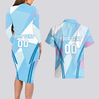 Custom Spain Football Couples Matching Long Sleeve Bodycon Dress and Hawaiian Shirt Simple Style - Wonder Print Shop