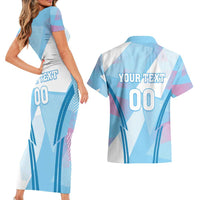 Custom Spain Football Couples Matching Short Sleeve Bodycon Dress and Hawaiian Shirt Simple Style - Wonder Print Shop