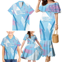 Custom Spain Football Family Matching Mermaid Dress and Hawaiian Shirt Simple Style - Wonder Print Shop
