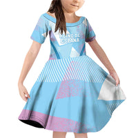 Custom Spain Football Family Matching Off Shoulder Short Dress and Hawaiian Shirt Simple Style - Wonder Print Shop