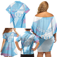 Custom Spain Football Family Matching Off Shoulder Short Dress and Hawaiian Shirt Simple Style - Wonder Print Shop