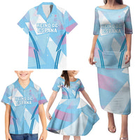 Custom Spain Football Family Matching Puletasi and Hawaiian Shirt Simple Style - Wonder Print Shop
