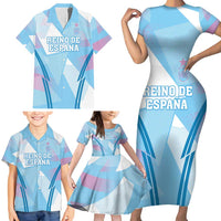 Custom Spain Football Family Matching Short Sleeve Bodycon Dress and Hawaiian Shirt Simple Style - Wonder Print Shop
