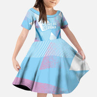 Custom Spain Football Kid Short Sleeve Dress Simple Style - Wonder Print Shop