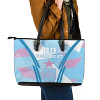 Custom Spain Football Leather Tote Bag Simple Style - Wonder Print Shop