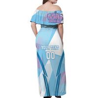 Custom Spain Football Off Shoulder Maxi Dress Simple Style - Wonder Print Shop