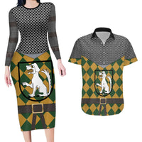 Knights Germany Costumes Couples Matching Long Sleeve Bodycon Dress and Hawaiian Shirt - Wonder Print Shop
