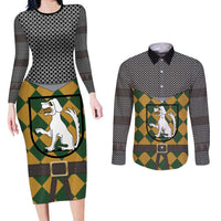 Knights Germany Costumes Couples Matching Long Sleeve Bodycon Dress and Long Sleeve Button Shirt - Wonder Print Shop