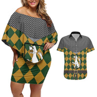 Knights Germany Costumes Couples Matching Off Shoulder Short Dress and Hawaiian Shirt - Wonder Print Shop