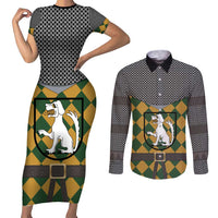 Knights Germany Costumes Couples Matching Short Sleeve Bodycon Dress and Long Sleeve Button Shirt - Wonder Print Shop
