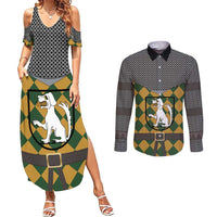 Knights Germany Costumes Couples Matching Summer Maxi Dress and Long Sleeve Button Shirt - Wonder Print Shop
