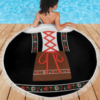 Oktoberfest Dirndl Costume Beach Blanket German Beer Festival - Wonder Print Shop