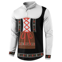 Oktoberfest Dirndl Costume Button Sweatshirt German Beer Festival - Wonder Print Shop