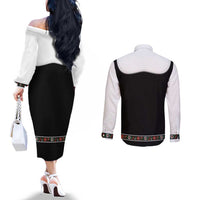 Oktoberfest Dirndl Costume Couples Matching Off The Shoulder Long Sleeve Dress and Long Sleeve Button Shirt German Beer Festival - Wonder Print Shop