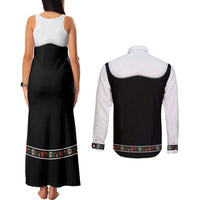 Oktoberfest Dirndl Costume Couples Matching Tank Maxi Dress and Long Sleeve Button Shirt German Beer Festival - Wonder Print Shop