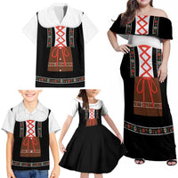 Oktoberfest Dirndl Costume Family Matching Off Shoulder Maxi Dress and Hawaiian Shirt German Beer Festival - Wonder Print Shop
