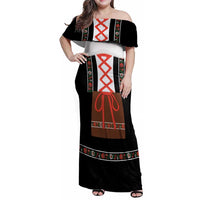Oktoberfest Dirndl Costume Family Matching Off Shoulder Maxi Dress and Hawaiian Shirt German Beer Festival - Wonder Print Shop