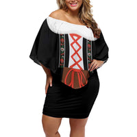 Oktoberfest Dirndl Costume Family Matching Off Shoulder Short Dress and Hawaiian Shirt German Beer Festival - Wonder Print Shop