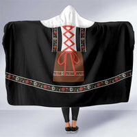 Oktoberfest Dirndl Costume Hooded Blanket German Beer Festival - Wonder Print Shop
