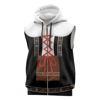 Oktoberfest Dirndl Costume Sleeveless Zip Hoodie German Beer Festival - Wonder Print Shop