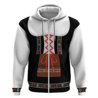 Oktoberfest Dirndl Costume Zip Hoodie German Beer Festival - Wonder Print Shop