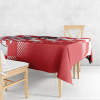 Custom Croatia Checkerboard Tablecloth With Coat Of Arms - Wonder Print Shop