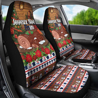 France Christmas Car Seat Cover Buche De Noel - Wonder Print Shop