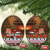 France Christmas Ceramic Ornament Buche De Noel - Wonder Print Shop