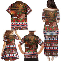 France Christmas Family Matching Puletasi and Hawaiian Shirt Buche De Noel - Wonder Print Shop