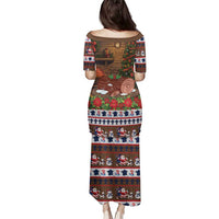 France Christmas Family Matching Puletasi and Hawaiian Shirt Buche De Noel - Wonder Print Shop