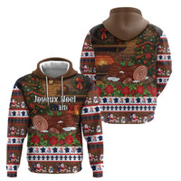 France Christmas Hoodie Buche De Noel - Wonder Print Shop