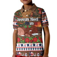 France Christmas Kid Polo Shirt Buche De Noel - Wonder Print Shop