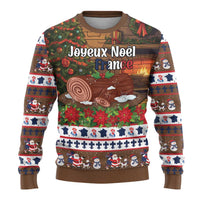 France Christmas Ugly Christmas Sweater Buche De Noel - Wonder Print Shop